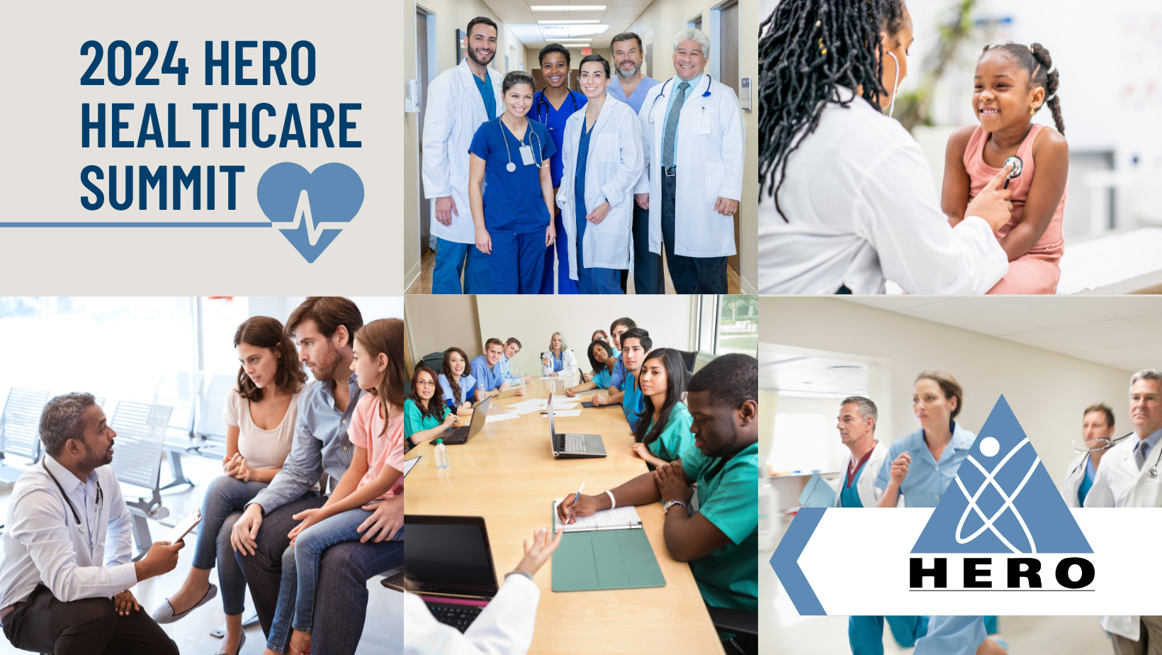 2024 HERO Healthcare Summit with HERO logo and photos of people in the healthcare industry